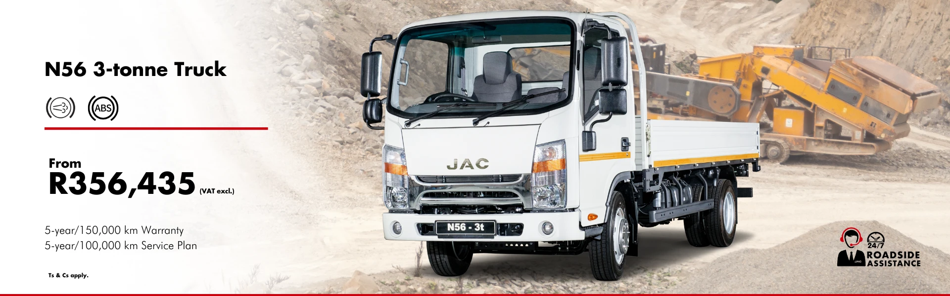 jac n56 3 ton truck promotion